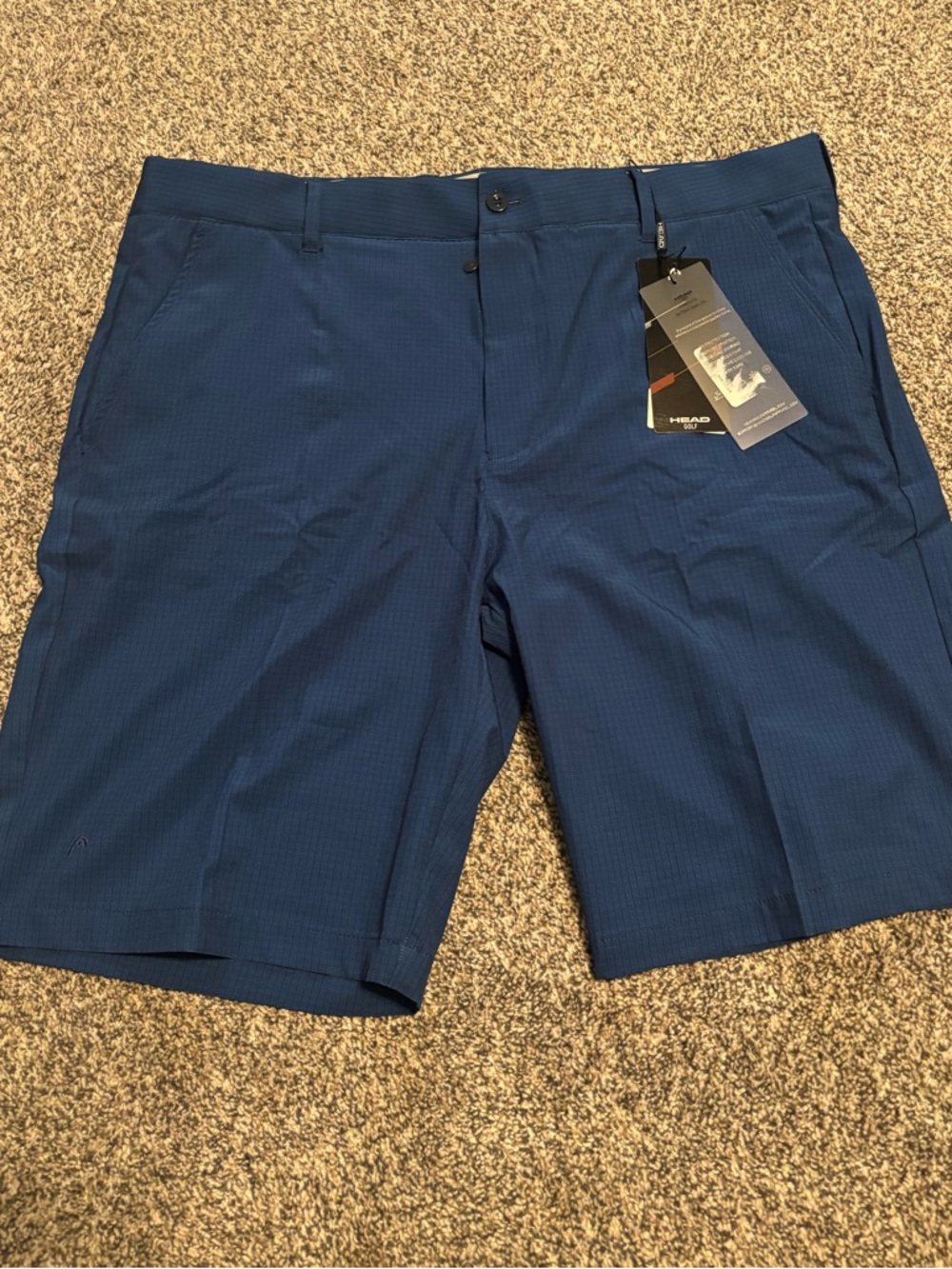 Head Men's Navy Blue Flat Front Performance Shorts